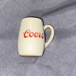 Vintage Coors Toothpick Holder!  Miniature‎ Ceramic Mug! Unique Rare Item! 1.5"